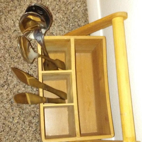 Wooden Kitchen Utensil Holder - Cooking Utensil Organizer & Storage - Picture 2 of 2